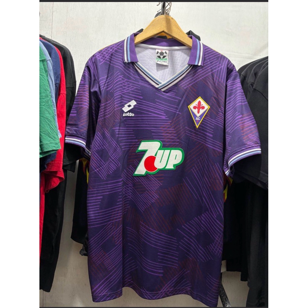 jersey Fiorentina 1992/93 Home 7UP Lotto Liga Italia Vintage Retro