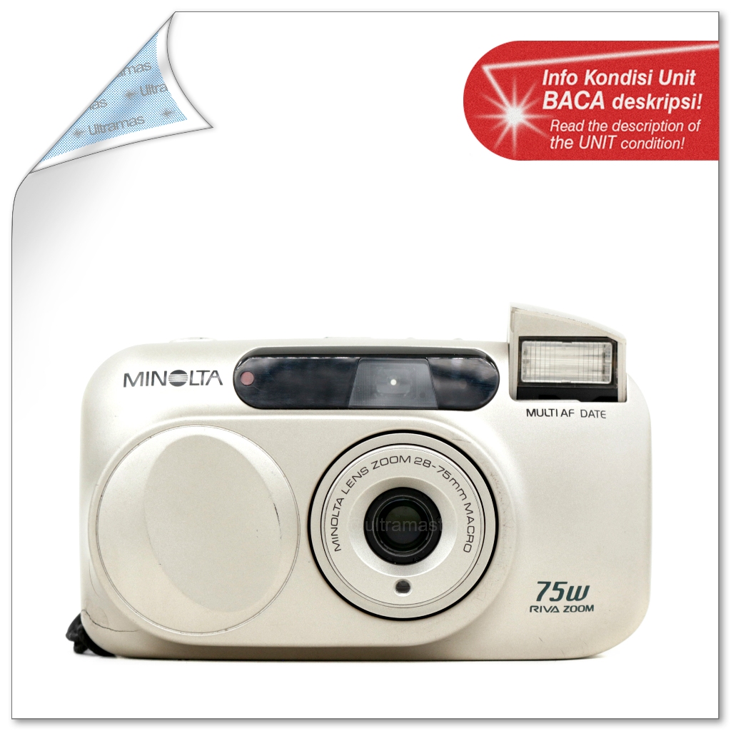Kamera Film Analog MINOLTA 75w RIVA ZOOM - Point & Shoot 35mm Fokus Otomatis AF Gulung Otomatis