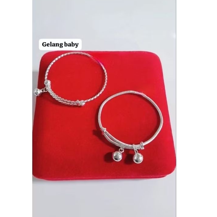 gelang bangle anak perak asli 925