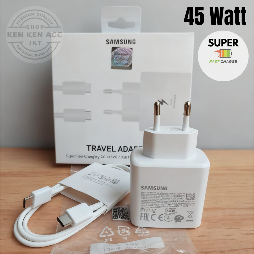 Charger Samsung 45 W Type C Original Super Fast Charging | Charger Samsung Type C | Charger Samsung 