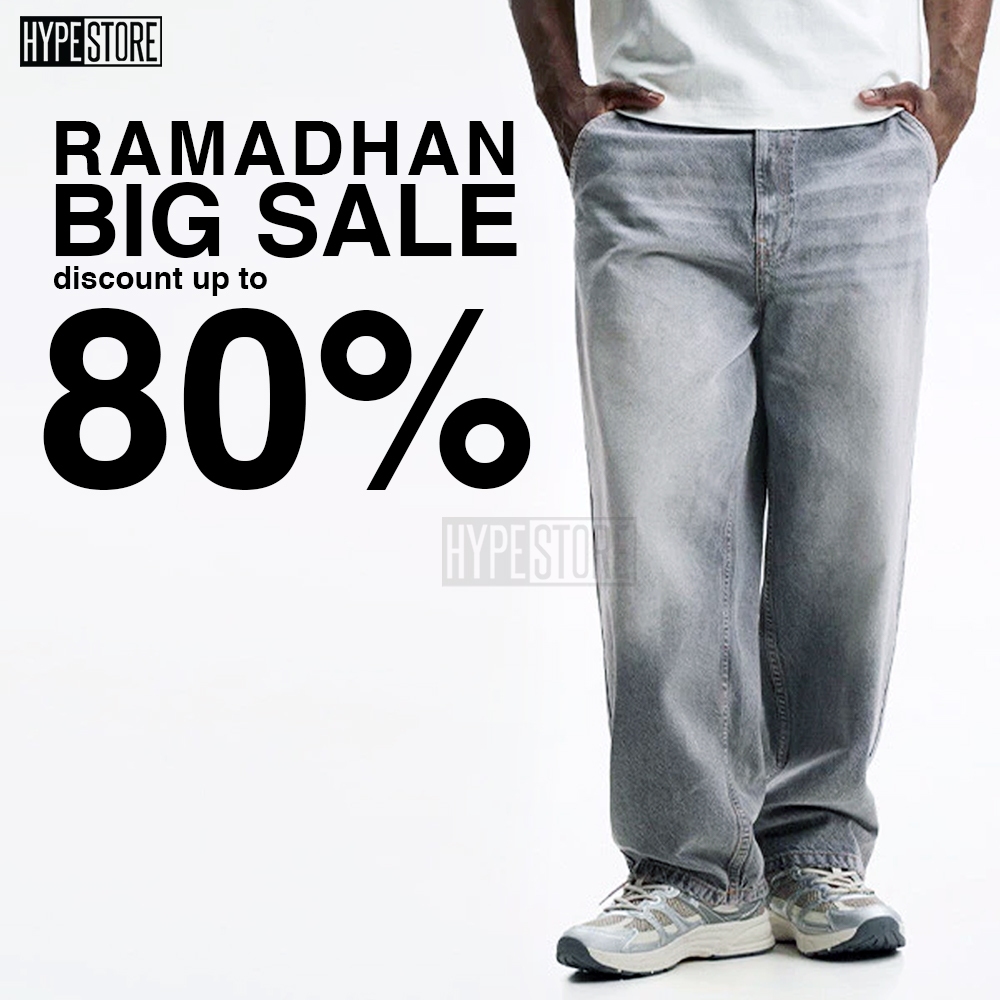 [SALE] Hypestore Celana Jeans Pria Bershka Men Faded Skater Jeans Grey