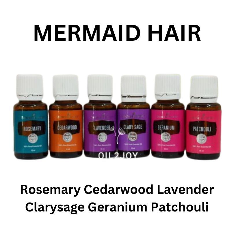 Mermaid Hair Blend Rosemary Cedarwood Lavender Geranium YL Essential Oil 5ml 15ml menumbuhkan rambut