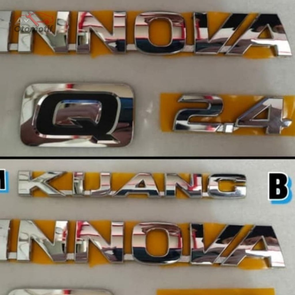 Logo emblem tulisan Innova reborn tipe Q V G ori