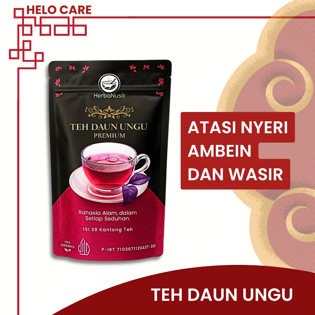 Teh Celup Daun Ungu 100% Herbal Untuk Ambeien