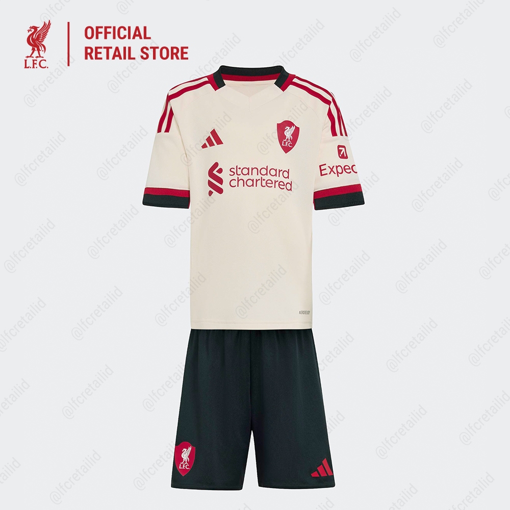 [Away] Liverpool FC adidas 25/26 Mini Kit Kids  - Official LFC One Set Original Anak
