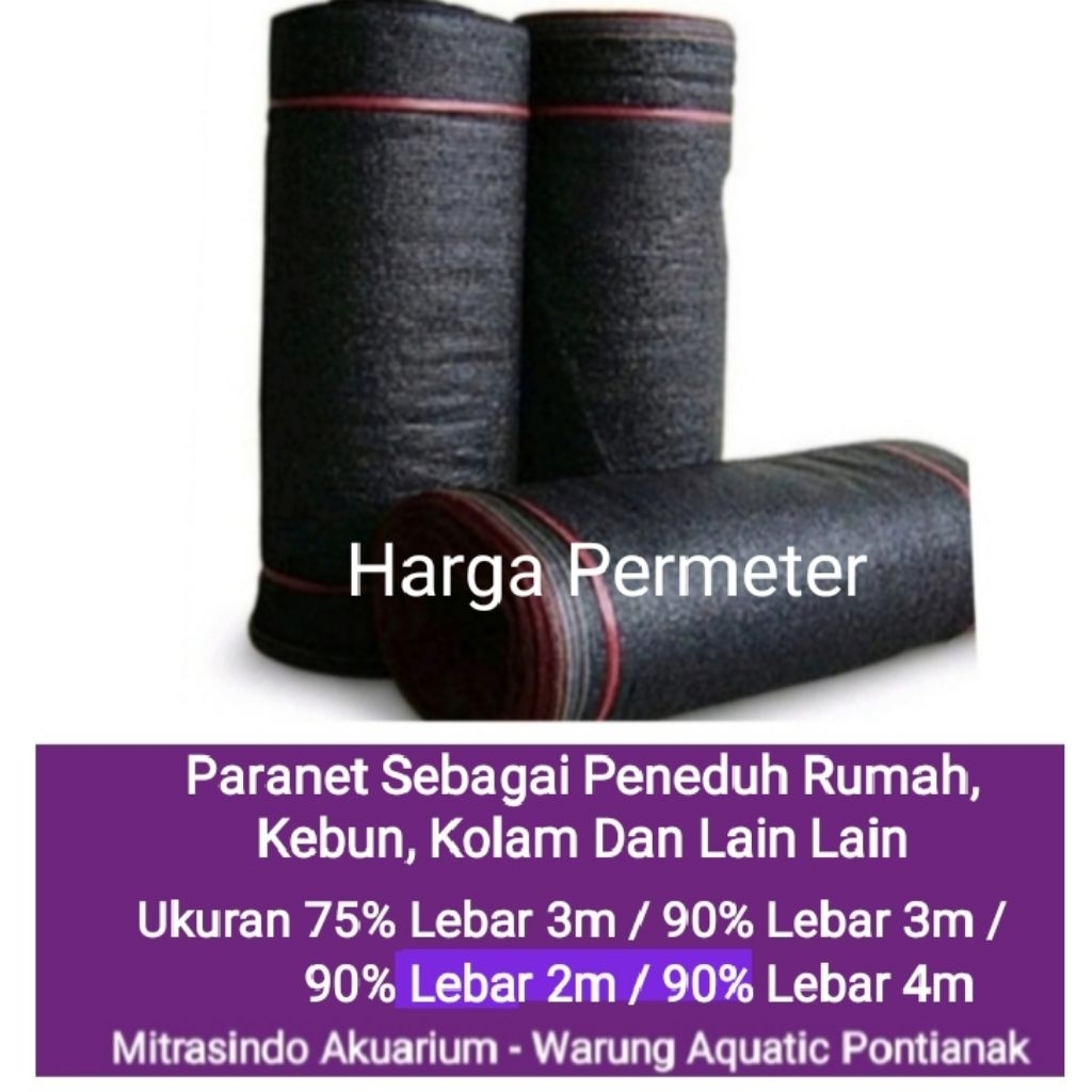 Paranet 90% Lebar 3 Meter - Harga Permeter