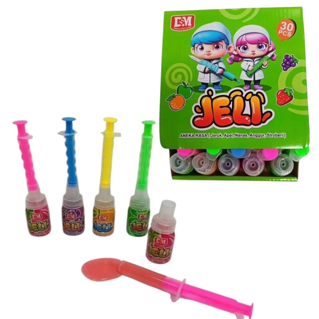 DSM PERMEN SUNTIKAN JELI BOTOL ISI 30pcsAneka Rasa Segar