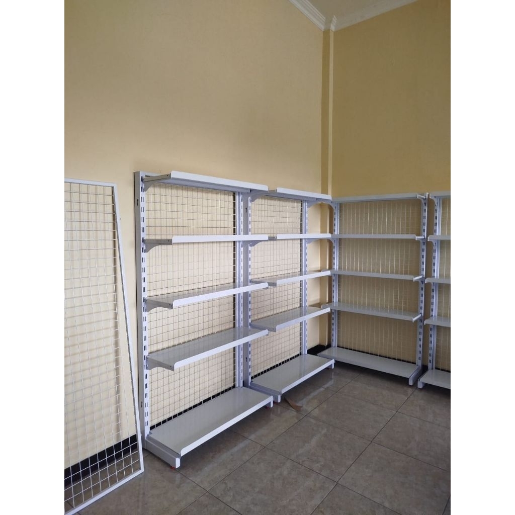 Rak Gondola Minimarket tinggi 170cm Warna Putih