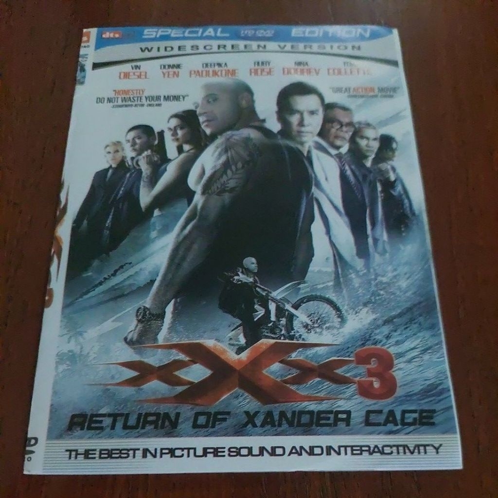 DVD " XXX3 " VIN DIESEL - DONNIE YEN - DEEPIKA PADUKONE - RUBY ROSE - TONY JAA - SAMUEL L JACKSON - 