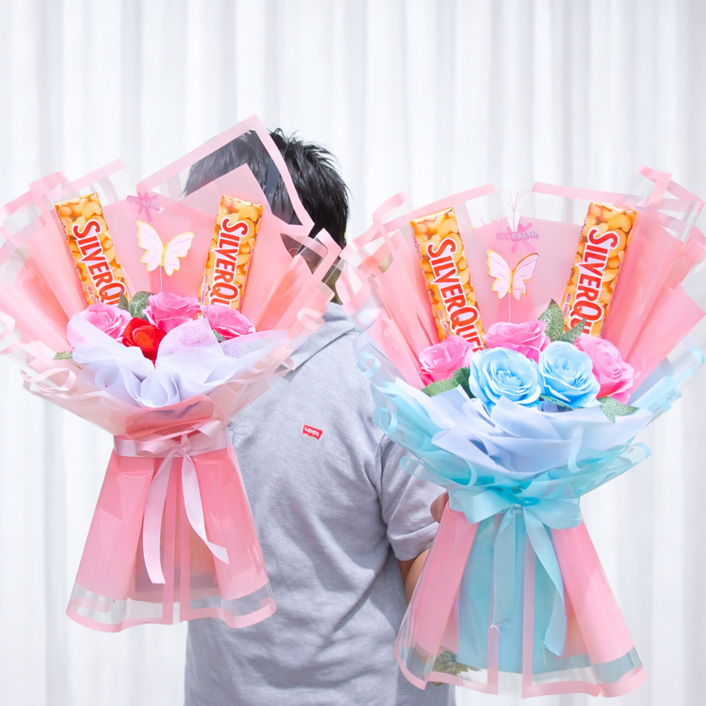 Buket Snack SilverQueen | Buket Coklat Wisuda Ulang Tahun Valentine | Hadiah Cewek Cowok