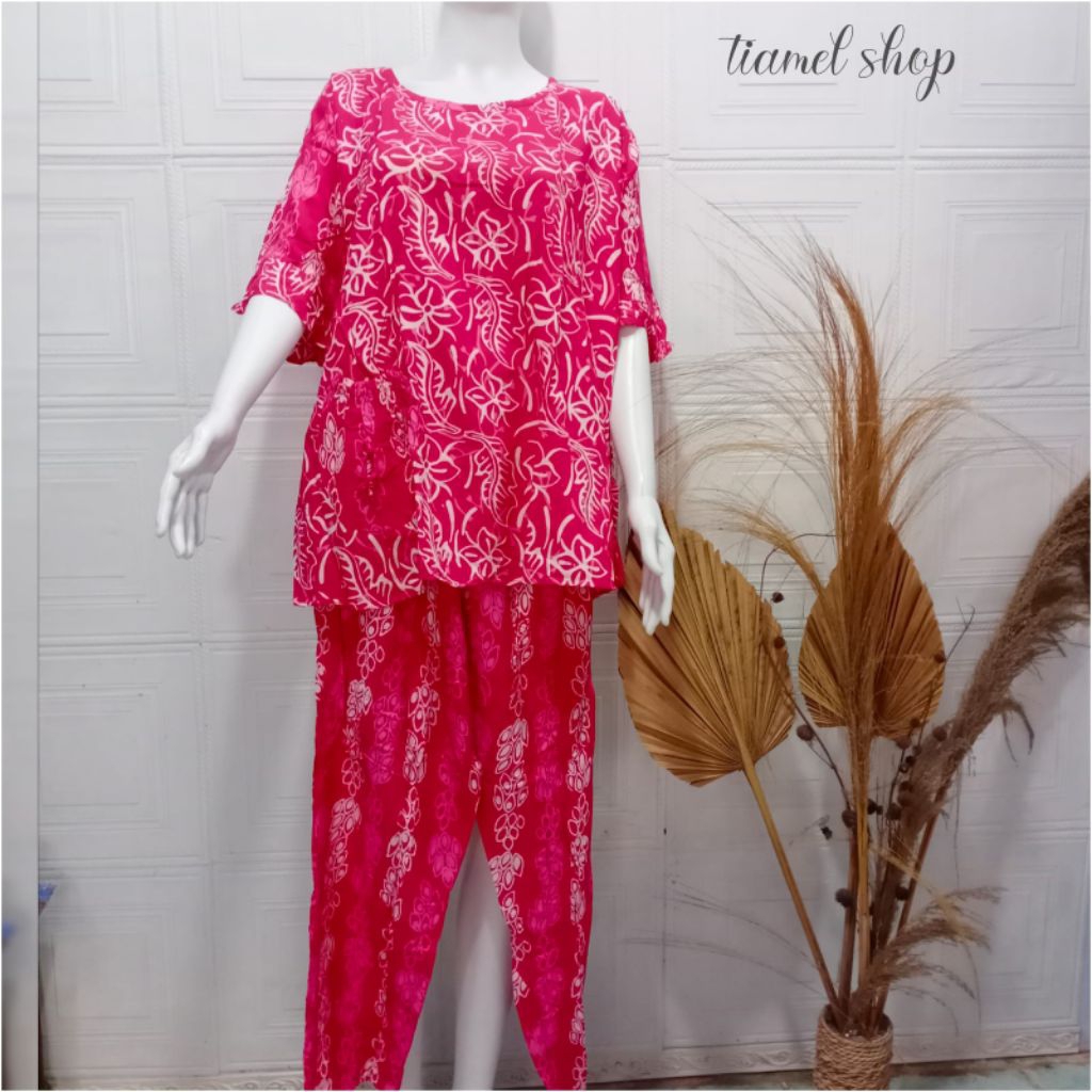 Setelan celana panjang Sakura Jumbo Bn by Qonita/daster pekalongan