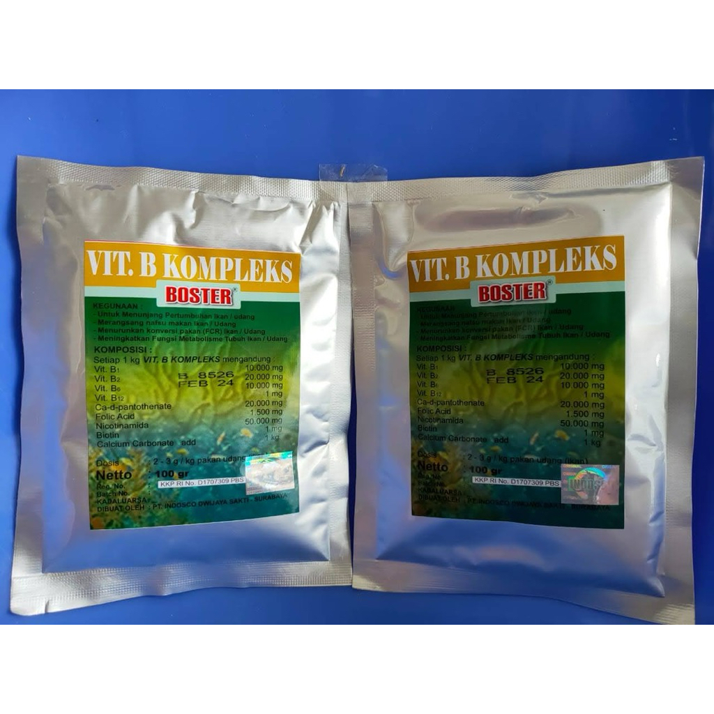 BOSTER VITAMIN B - COMPLEK 100 gram, vit B-complek serbuk BOSTER