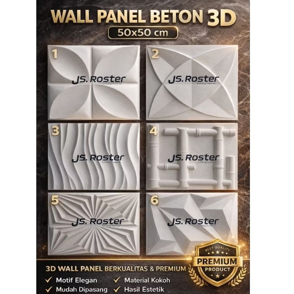 wallpanel beton 3D/panel dinding 3D/wall panel dinding/dekorasi dinding 3D/wallpanel 3D/panel beton 
