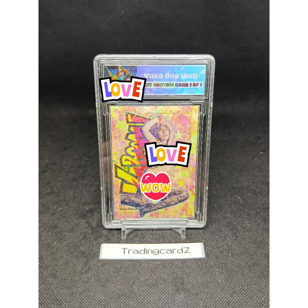 Trading card 2025 fans made card Holo Craked Ice Kaboom Yuko O #NNO (Slab Label + sleeve Holo Stars 
