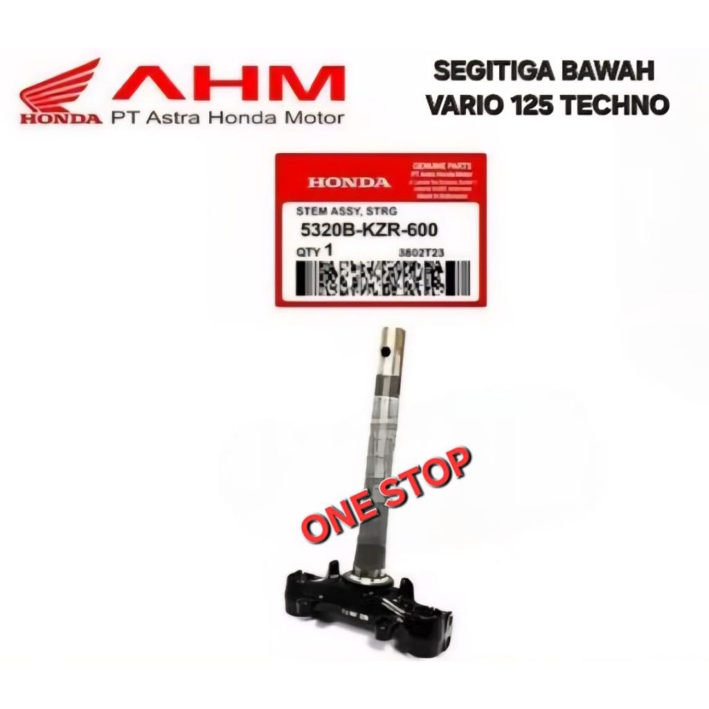 SEGITIGA STANG STIR SHOCK SHOK BAWAH VARIO 125 TECHNO FI 5320B-KZR-600 ORIGINAL