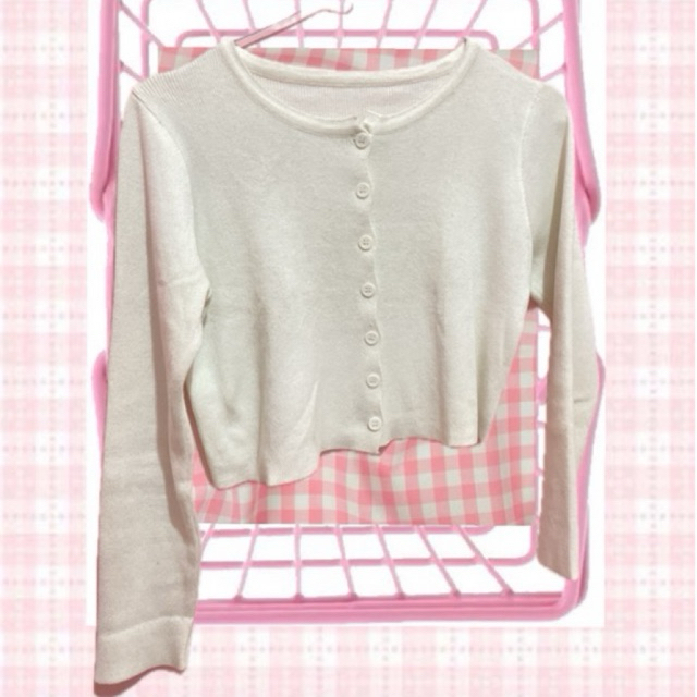 cardigan crop white (preloved)