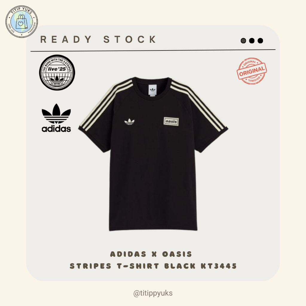 ADIDAS X OASIS TOUR JACQUARD T-SHIRT Black / White
