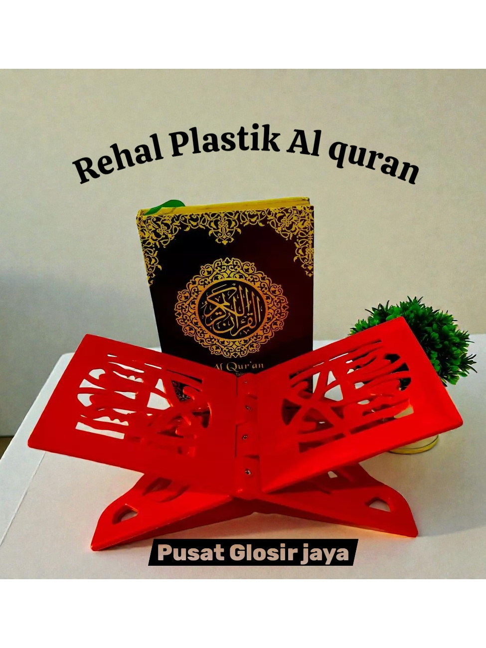 Rekal/Rehal/Meja lipat Plastik Tempat dudukan Al Quran berbahan plastik Ukuran ( 15*30 ) cm Original