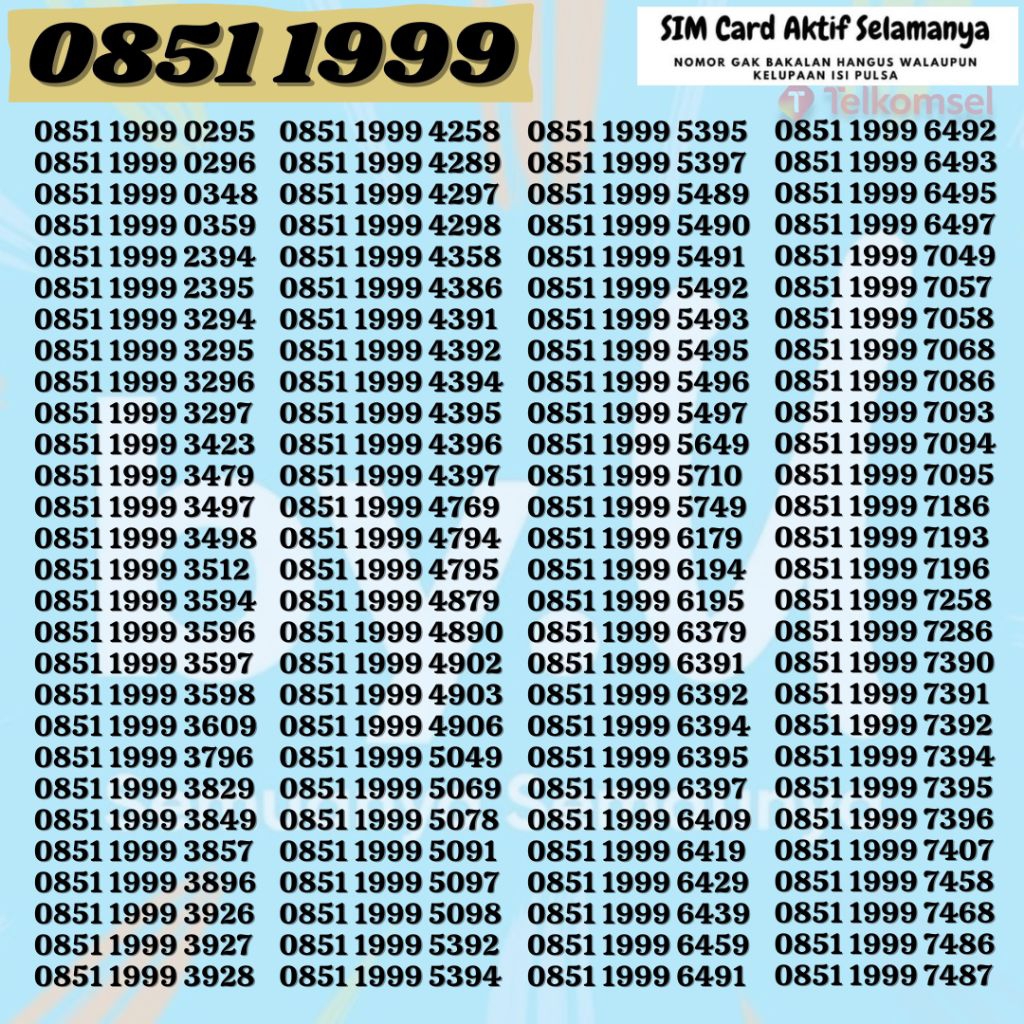 Kartu perdana BY.U Include kuota 3Gb Telkomsel Nomor cantik TRIPLE