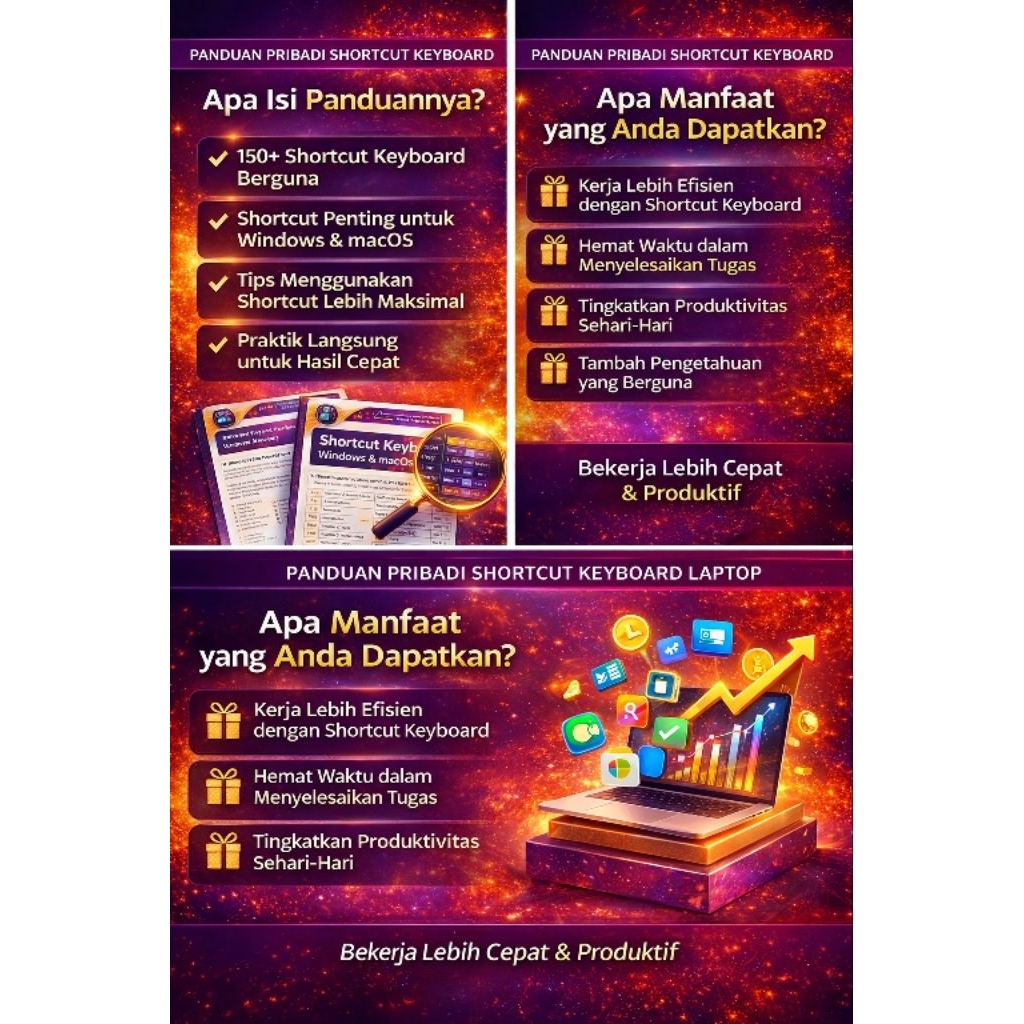 Panduan Pribadi Shortcut Keyboard Laptop Windows & macOS – Akses Digital