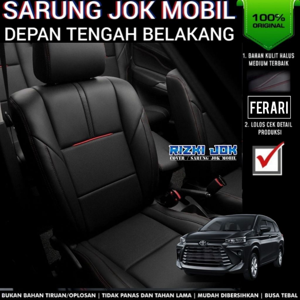 sarung jok mobil avanza 2022 - 2026 avanza tipe G tipe E Gr sport full 3 baris