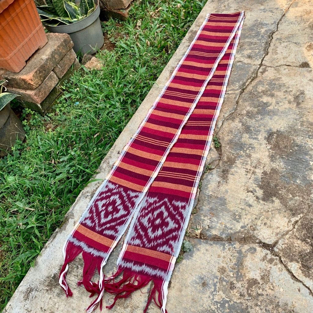 Selendang Plendoan Bali Obi Tenun Paplendoan Bali Selendang Kecil Selendang Tenun Motif Plendoan