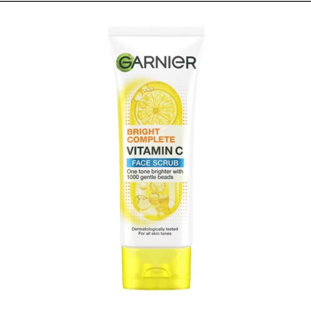 GARNIER BRIGHT COMPLETE VIT C FACE SCRUB 100ml| SABUN PENCUCI MUKA