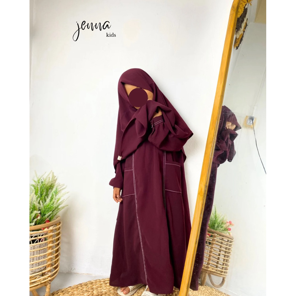 set jenna kids bahan fortaleza gamis set fk anak