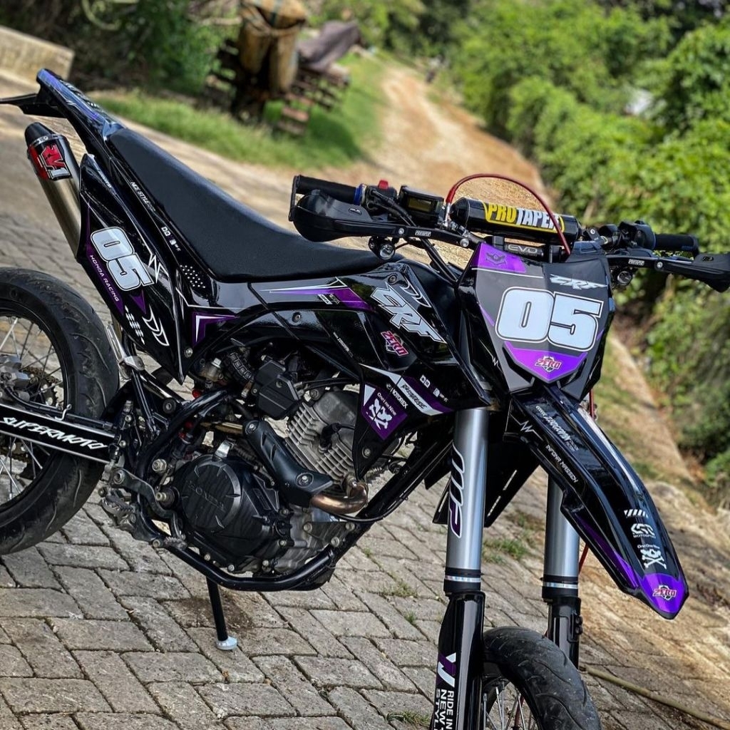 VULGATA GRAPHIX - DECAL CRF HITAM UNGU