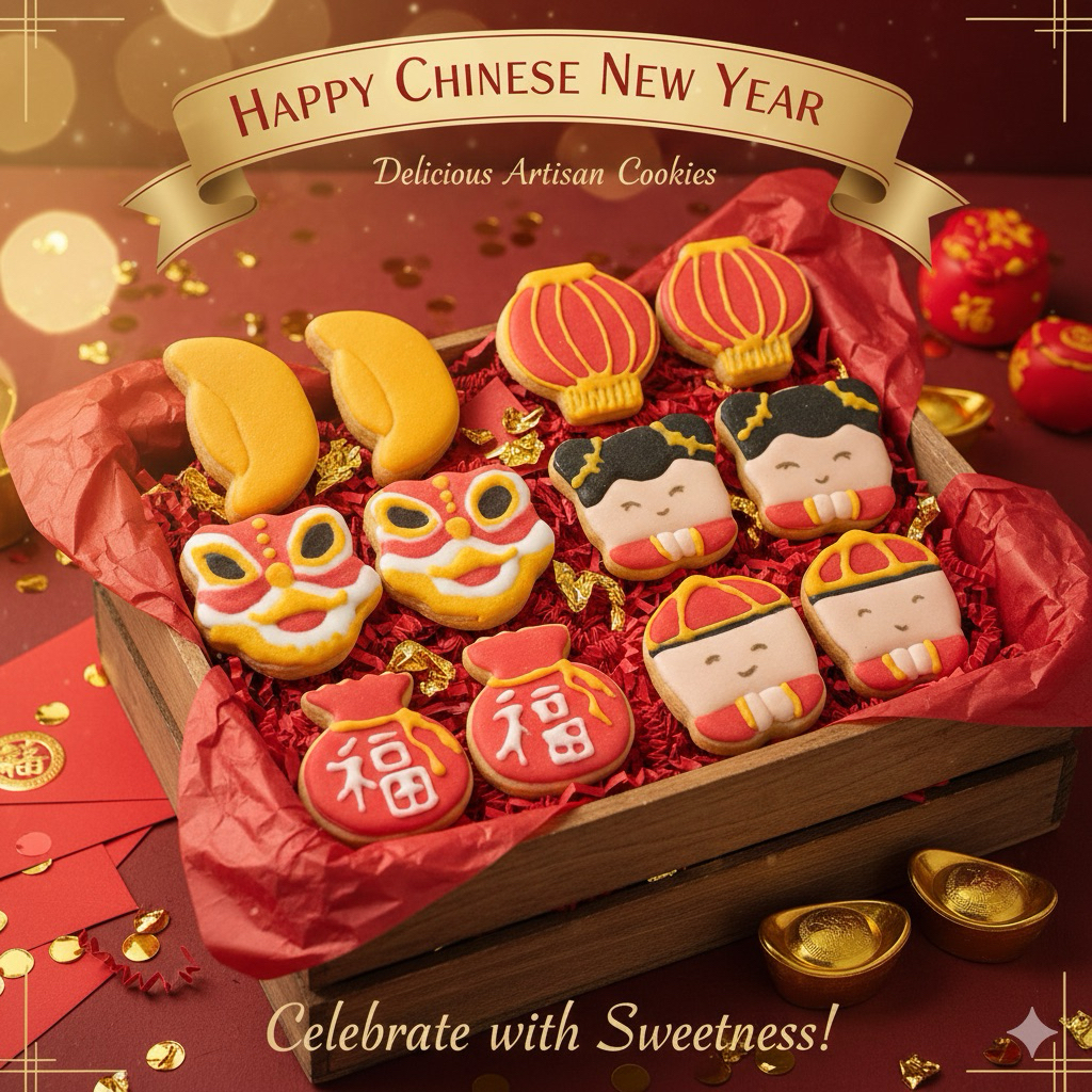 Cookies Imlek Chinese New Year 2026 kukis karakter CNY
