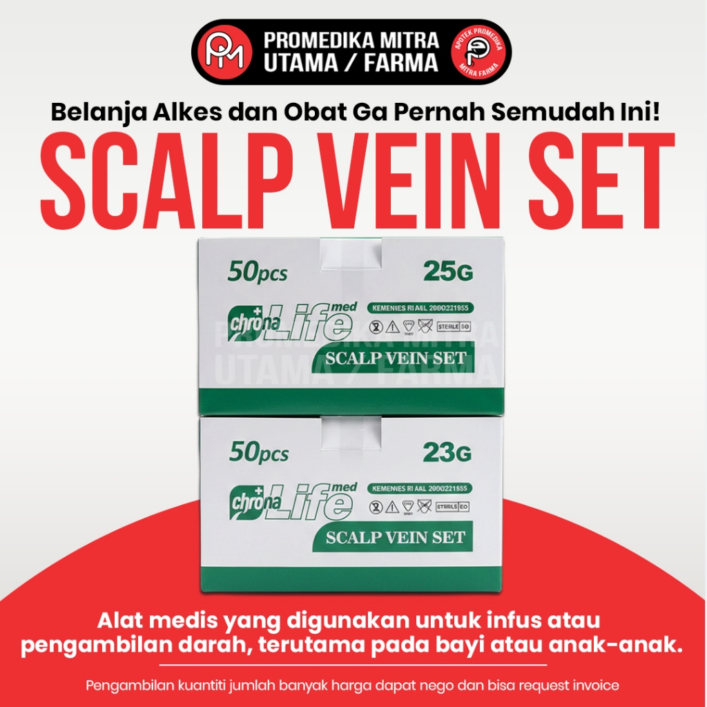 CHORONA Wing Needle Scalp Vein Set Isi 50 PCS / Box | Jarum Infus Scalp Vein