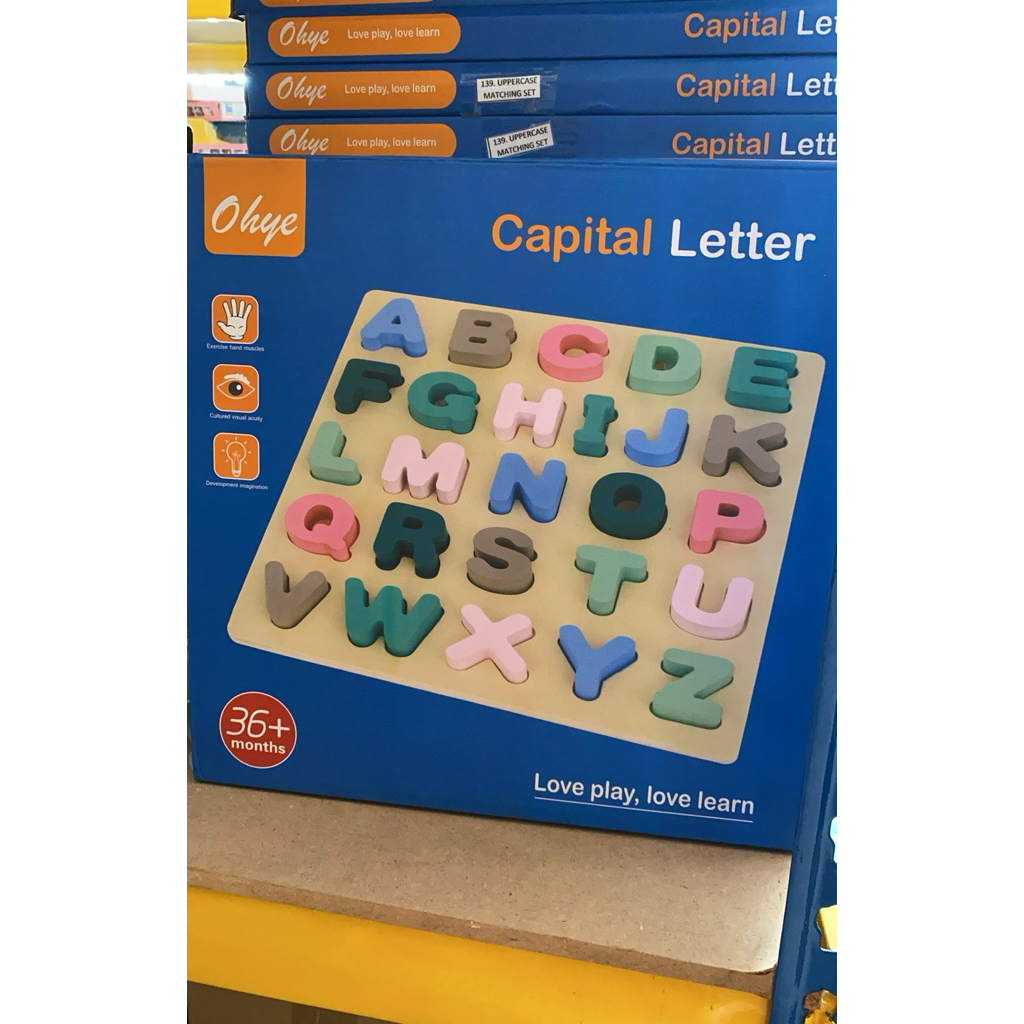 OHYE MACTHING ALPHABET NUMBER SET mainan puzzle angka dan huruf