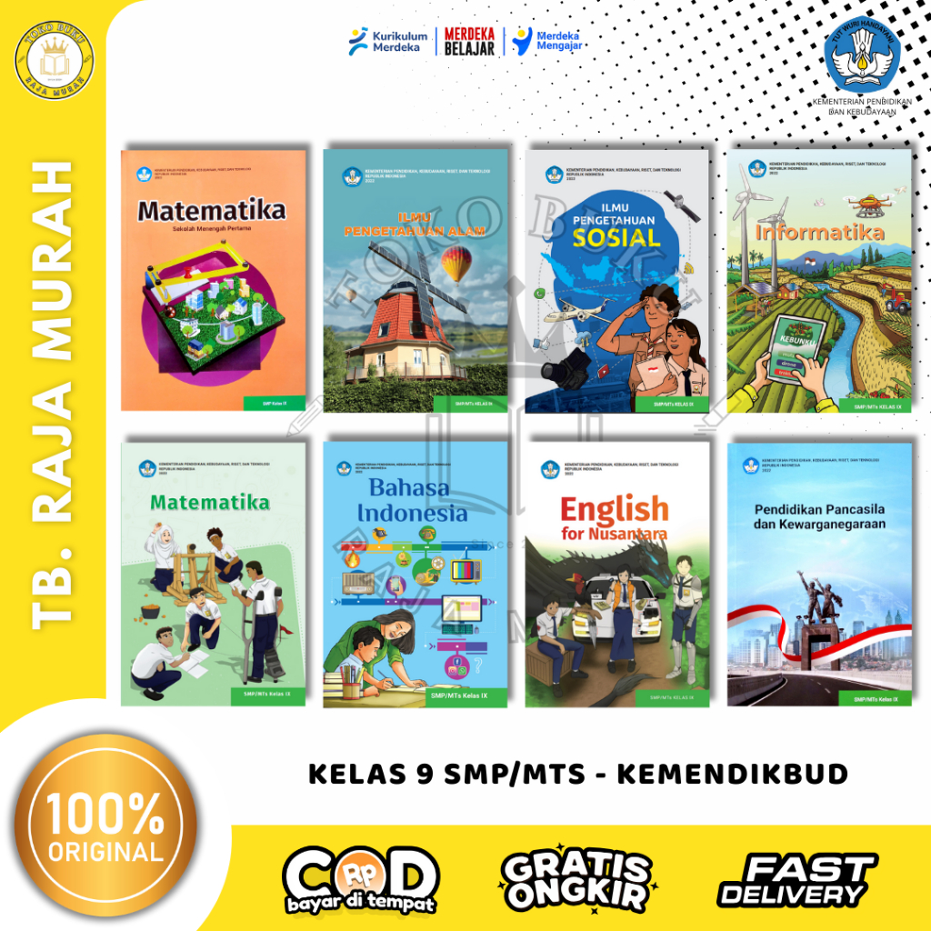 Buku Paket Siswa KELAS 9 SMP/MTS Kumer Lengkap - Kemendikbud