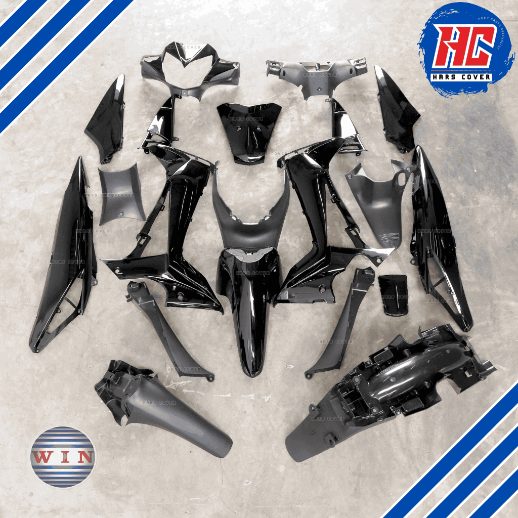 WIN - FULL Body Set SUPRA X 125 07 BATMAN HITAM