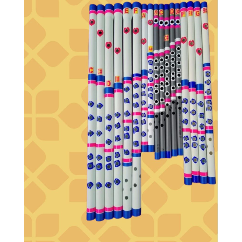 Seruling dangdut pipa paralon PVC bijian murah, flat keyboard