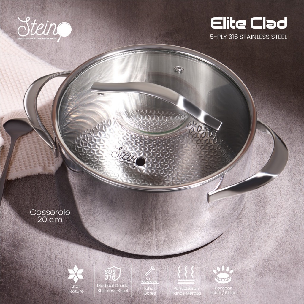 Stein Panci Elite Clad Casserole 20 CM