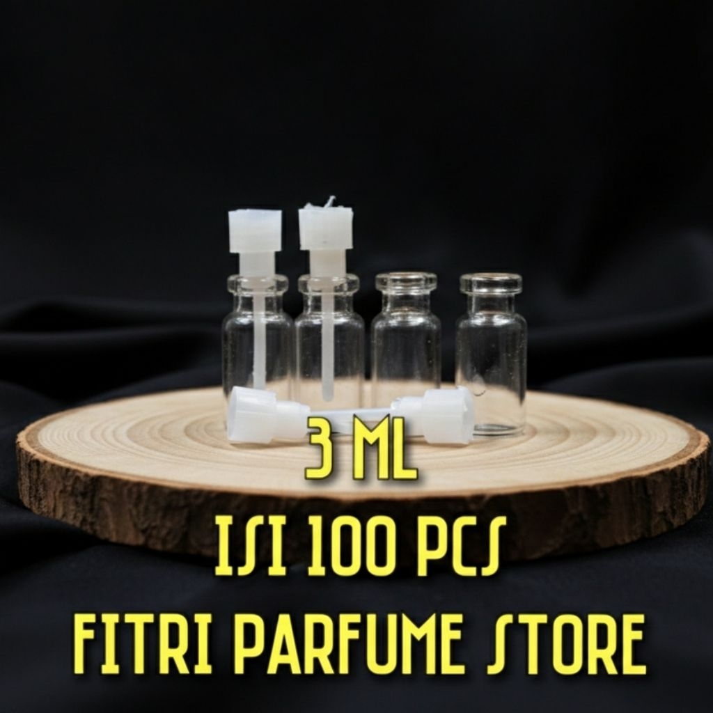 Botol parfum botol tester botol vial 3ml 3 ml 3cc isi 100pcs
