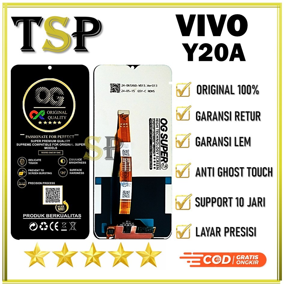 ORIGINAL LCD VIVO Y20A ORIGINAL 100% NEW FULLSET