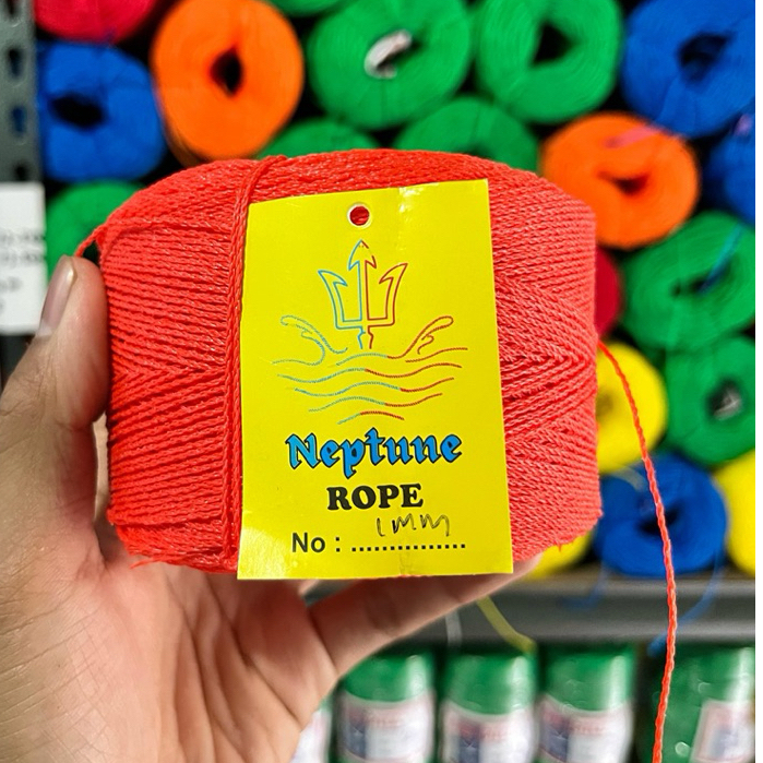 Tampar 1 mm 200 meter Oren Neptune Rope / Tambang Kecil 1 mili - Tali Karamba / Tali Layangan