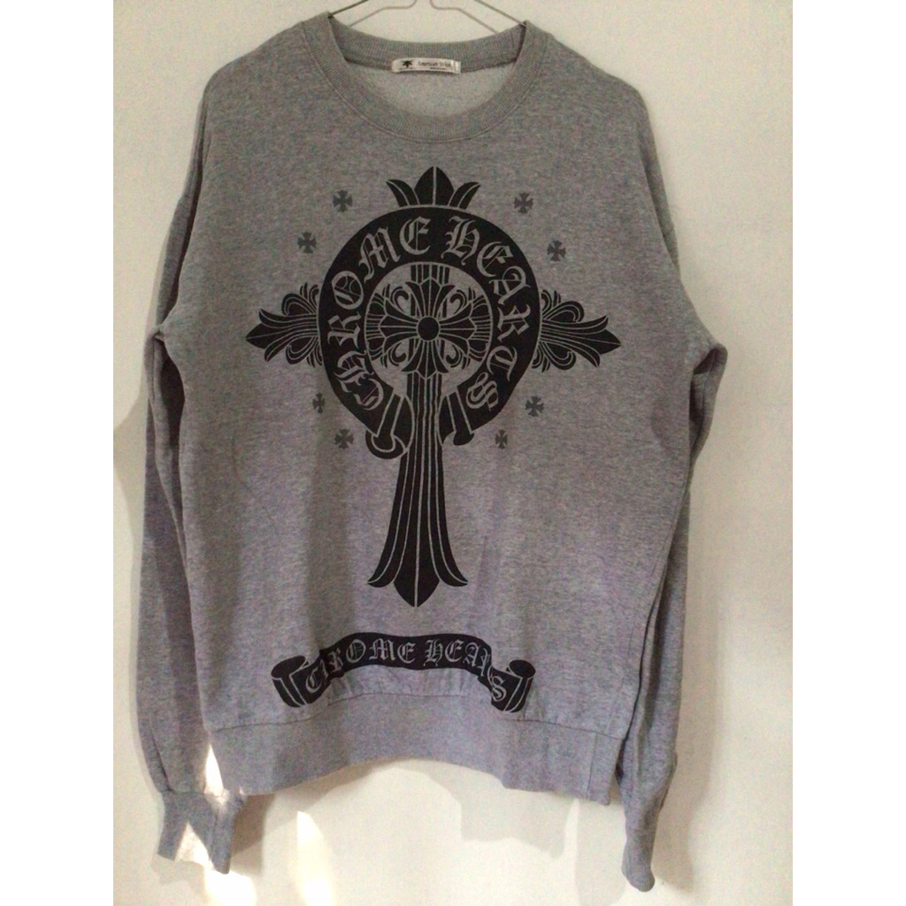 VINTAGE CHROME HEARTS SWEATSHIRT CREWNECK OVERSIZE | UNISEX BY AMERICAN WEST | PRELOVED