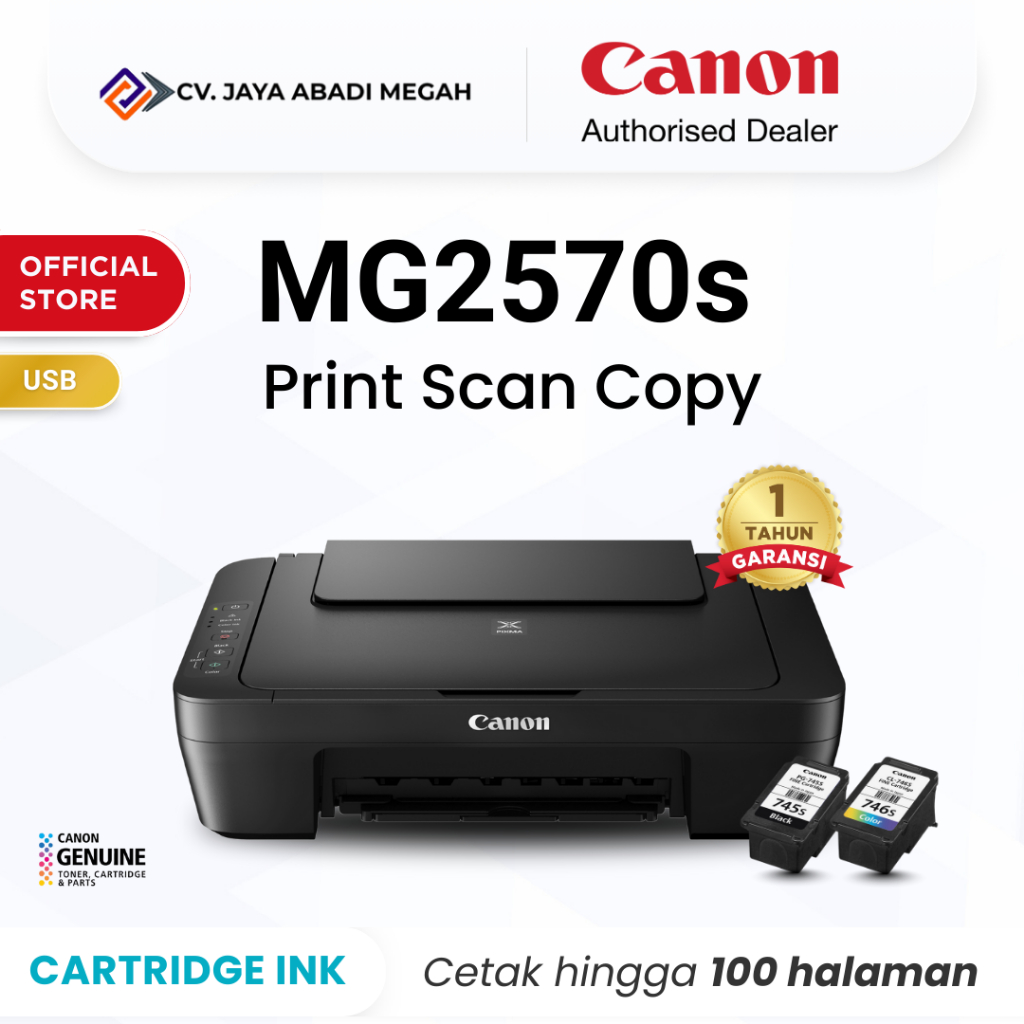 Canon MG2570S Cartridge Printer - All In One USB MacOS - Pengganti 2335 2336 - Canon PIXMA Inkjet Pr