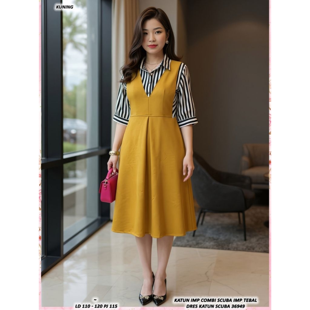 001 HIJ ASD 62543 DRESS SCUBA SALUR LD 110-120CM / READY / REALPICT