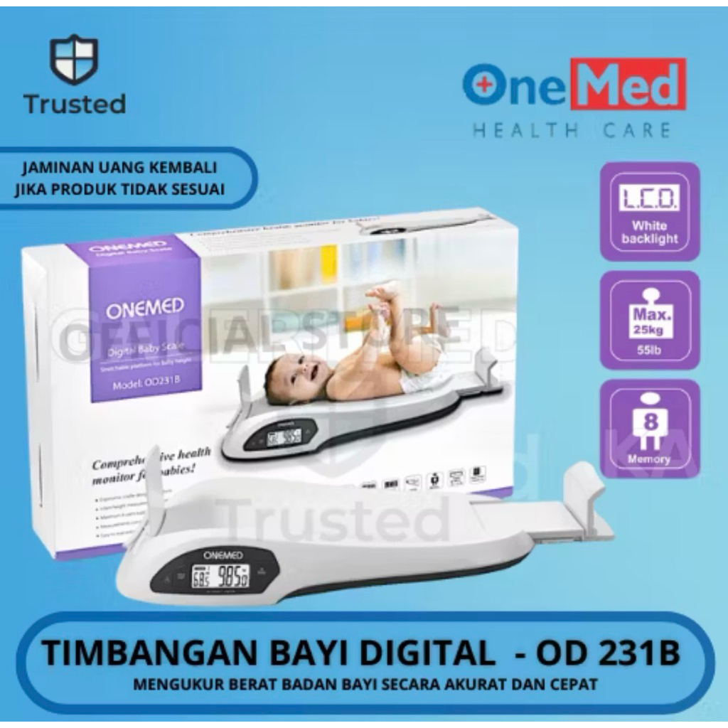 Timbangan Bayi Digital Onemed Dengan Tinggi Badan | OD231B Preloved 98%