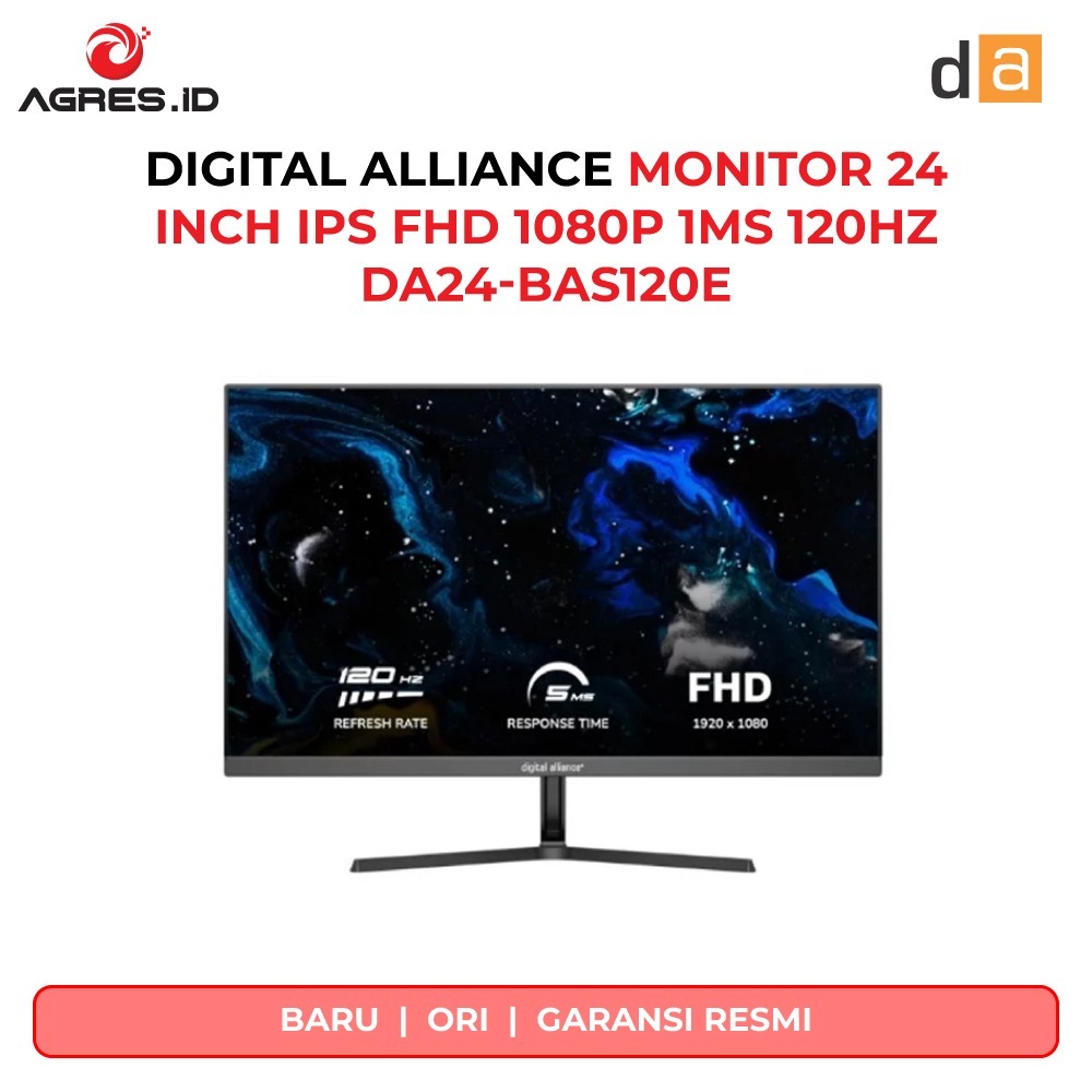 DIGITAL ALLIANCE MONITOR 24 INCH IPS FHD 1080P 1MS 120HZ DA24-BAS120E
