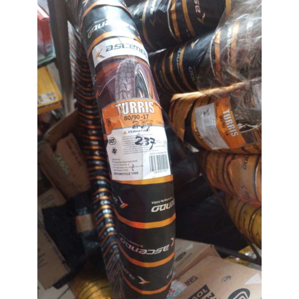 ban luar motor ascendo ring 17 80/90-17 non tubles