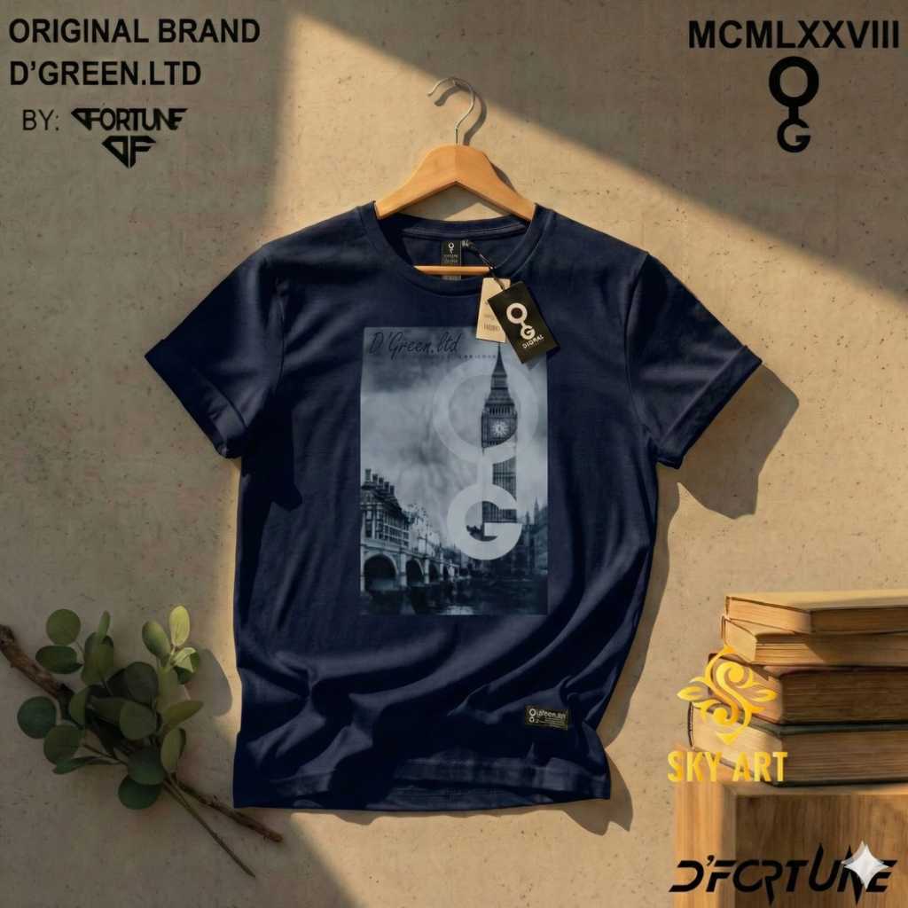 kaos green / kaos distro bandung murah / kaos distro pria dewasa motif angka 8 / kaos lampu hijau