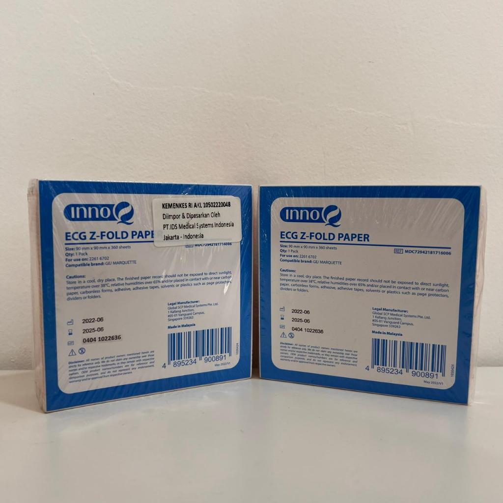 ECG/EKG Z-Fold Paper 90×90×360 – Kompatibel Banyak Mesin ECG