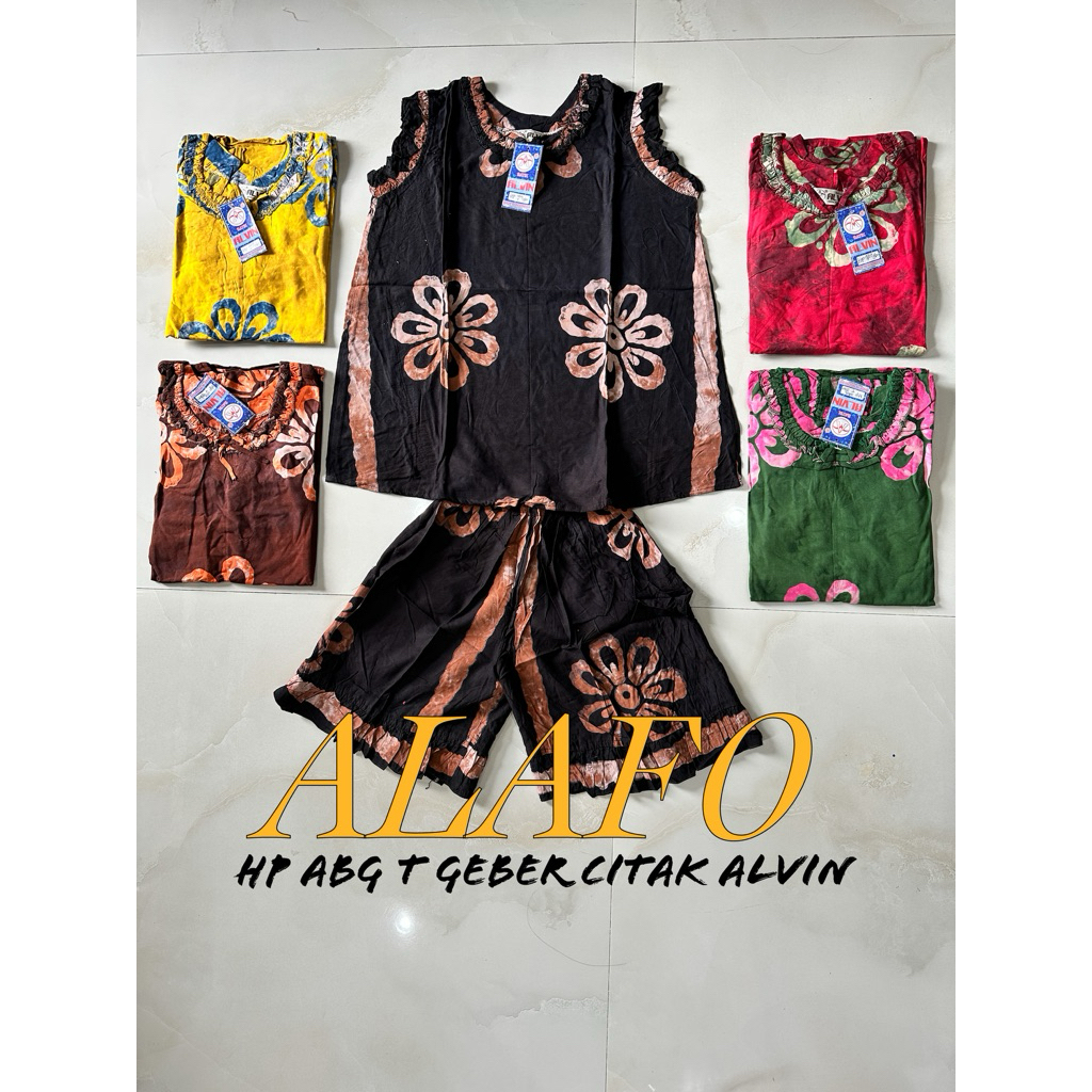 BAJU TIDUR NYAMAN HP ABG T GEBER BATIK ALVIN CITAK