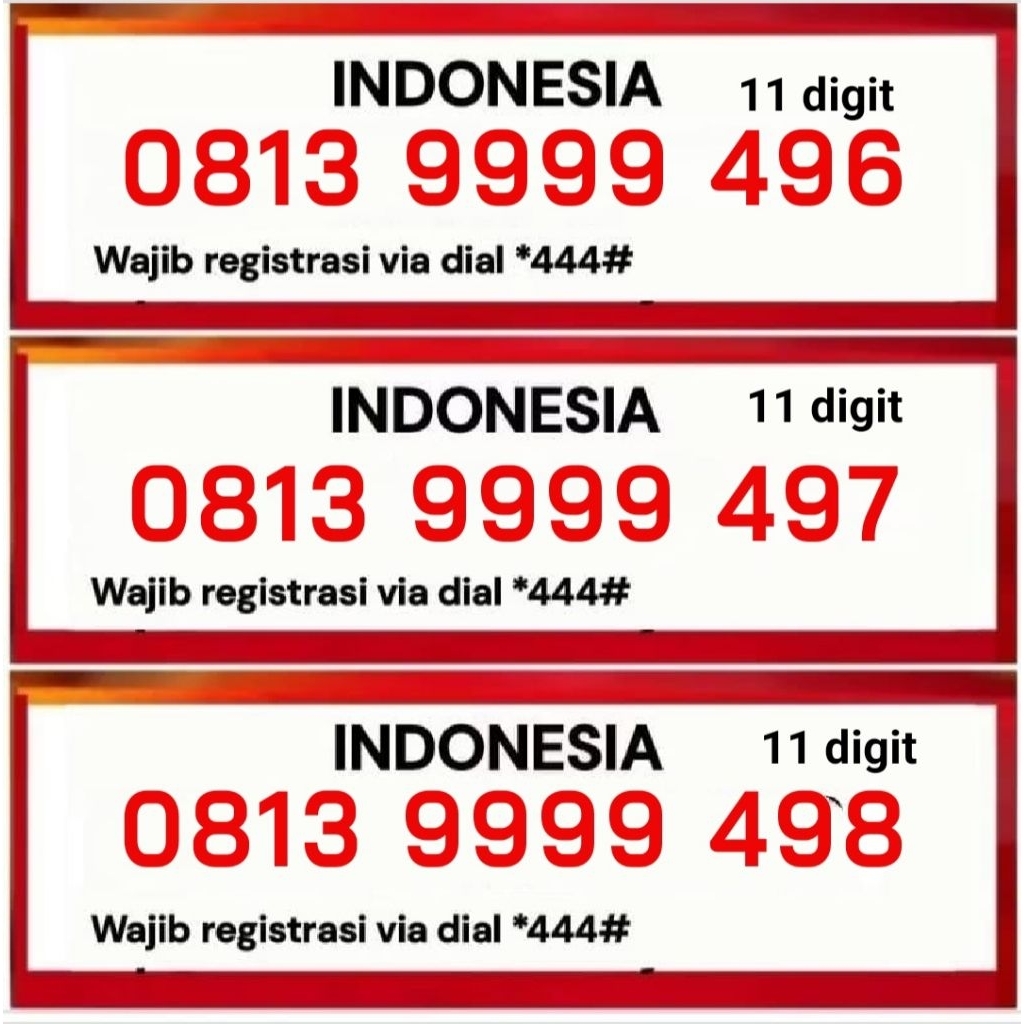 11 digit Nomer Cantik Simpati Nocan Telkomsel 4G 5G
