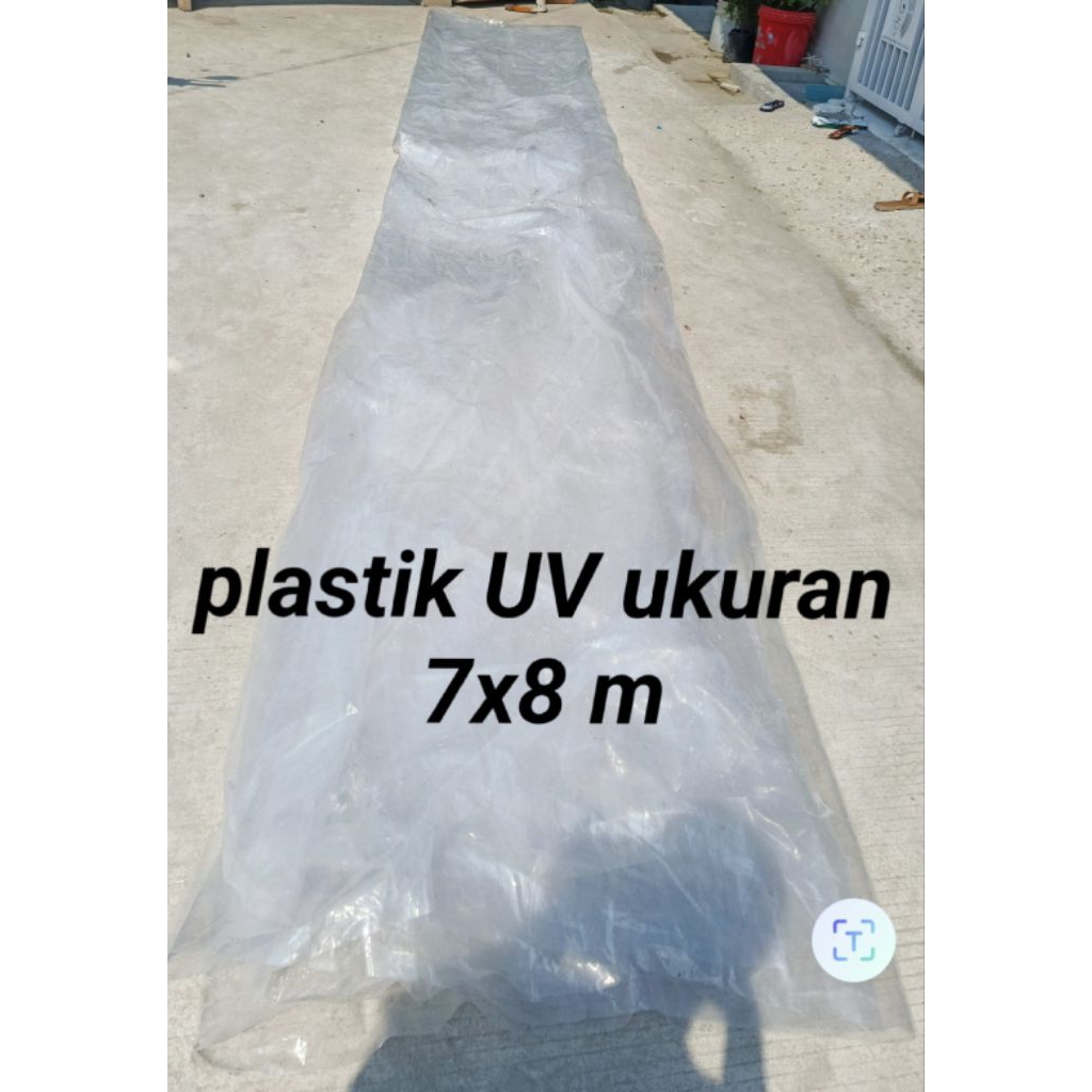 plastik uv 200micron tebal ukuran 7x8 meter